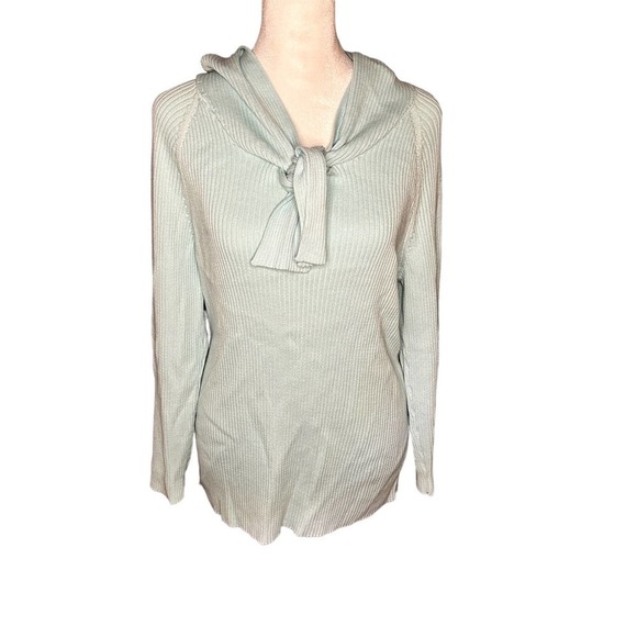 𝅺talbots Ribbed Tie Front Sweater Size XL - Picture 1 of 7
